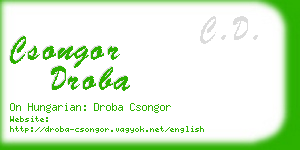 csongor droba business card